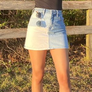 Pacsun Patchwork Denim Skirt Size 23 Girls